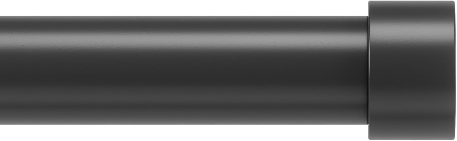 Umbra Cappa Curtain Rod for Windows, Adjustable, 36 to 66 Inches, Black
