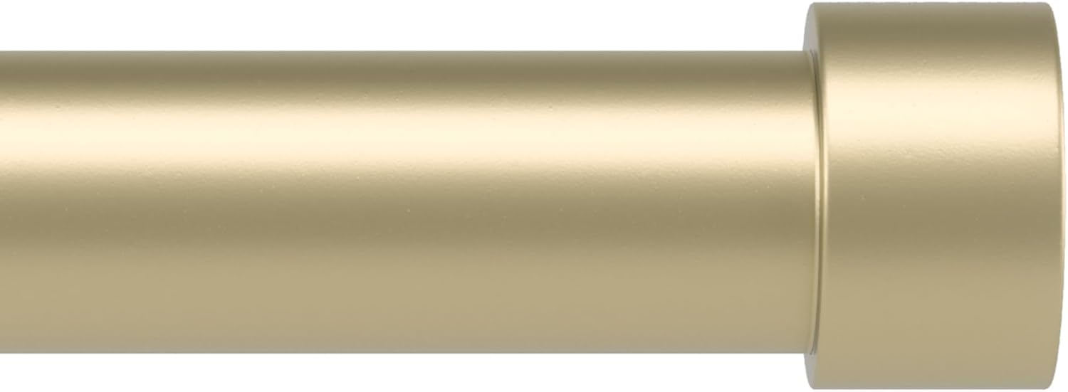 Umbra Cappa Curtain Rod for Windows, Adjustable, 36 to 66 Inches, Brass Gold