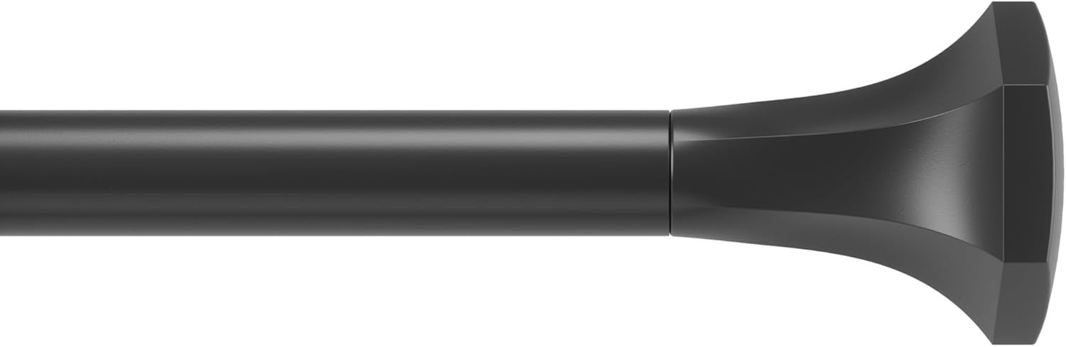 Umbra Sita Curtain Rod for Window, Adjustable 36 to 72 Inches, Black