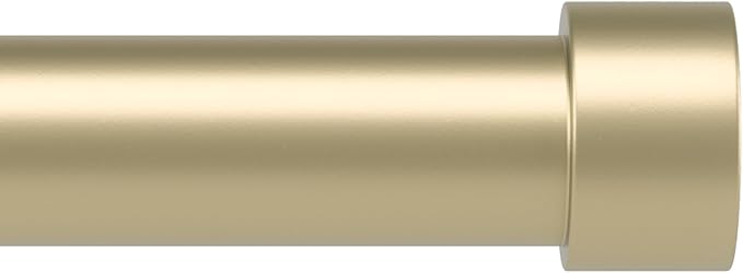 Umbra Cappa Curtain Rod for Windows, Adjustable, 36 to 66 Inches, Brass Gold