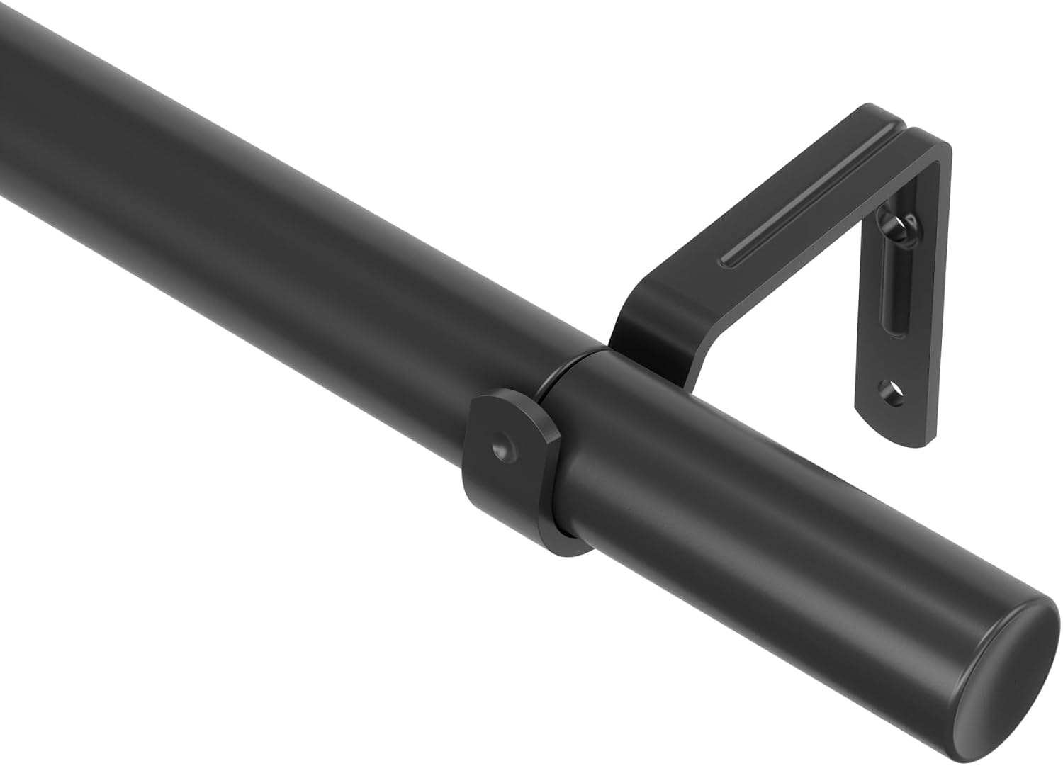 Umbra Zen Curtain Rod, Minimal Cylinder Finial, 32 to 64 Inches, Black