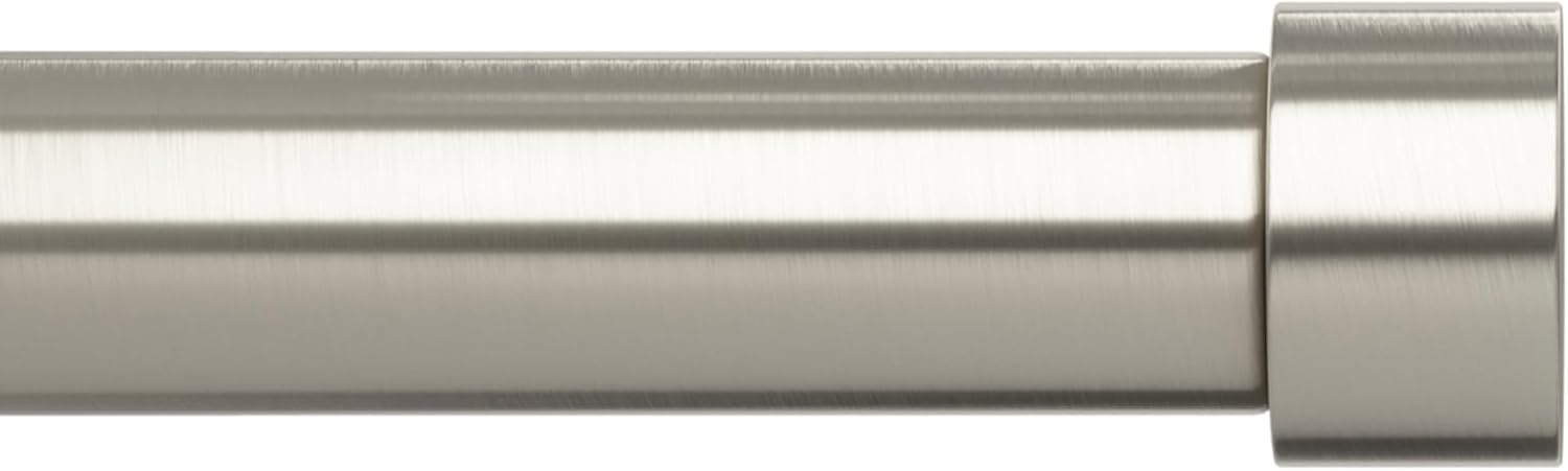 Umbra Cappa Curtain Rod, Includes 2 Matching Finials, Brackets & Hardware, 66 to 120-Inches, Nickel