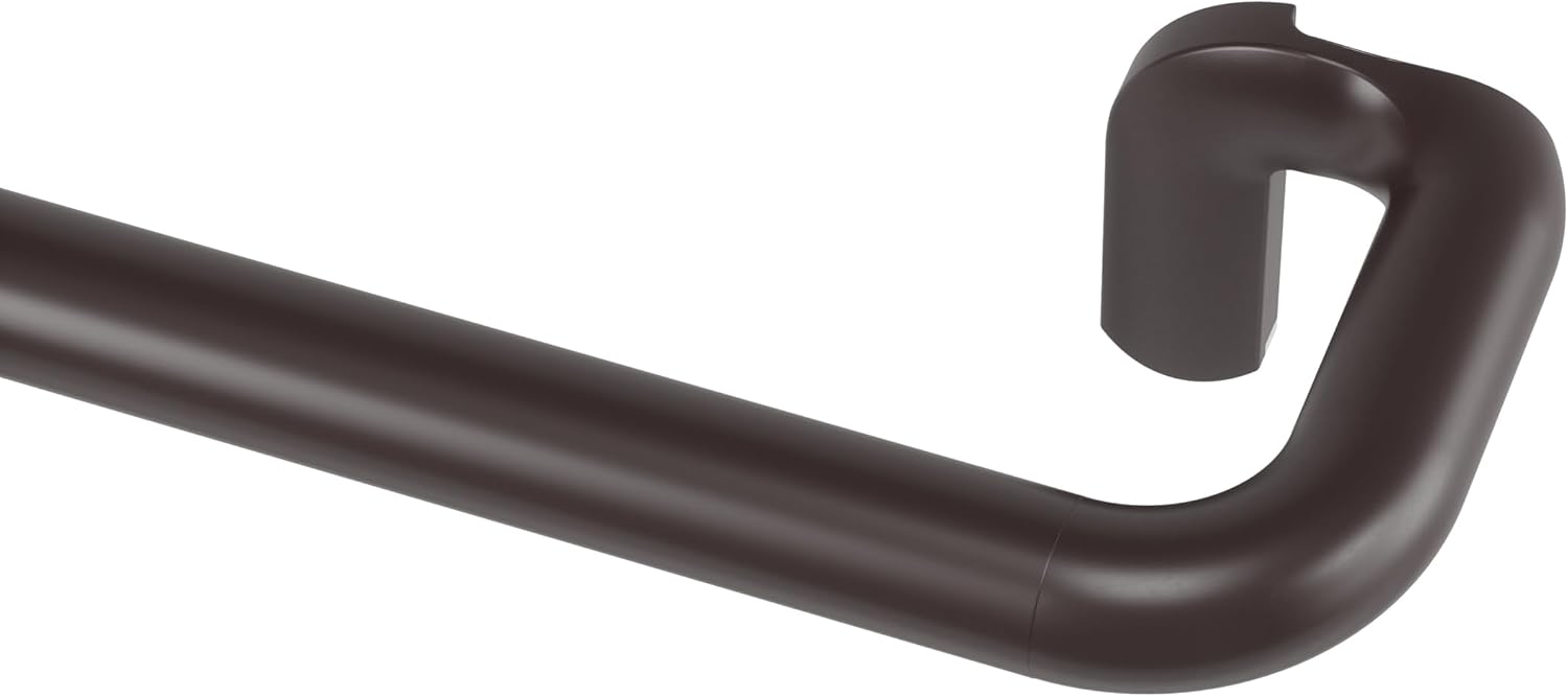 Umbra Twilight Curtain Rod Set – Wrap Around Design Ideal for Blackout or Room Darkening Panels, 48 to 88 Inches, Dark Bronze