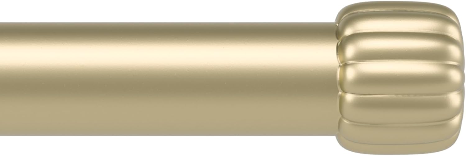 Umbra Cleo Curtain Rod, Pleated Finial, 36 to 66 Inches, Gold