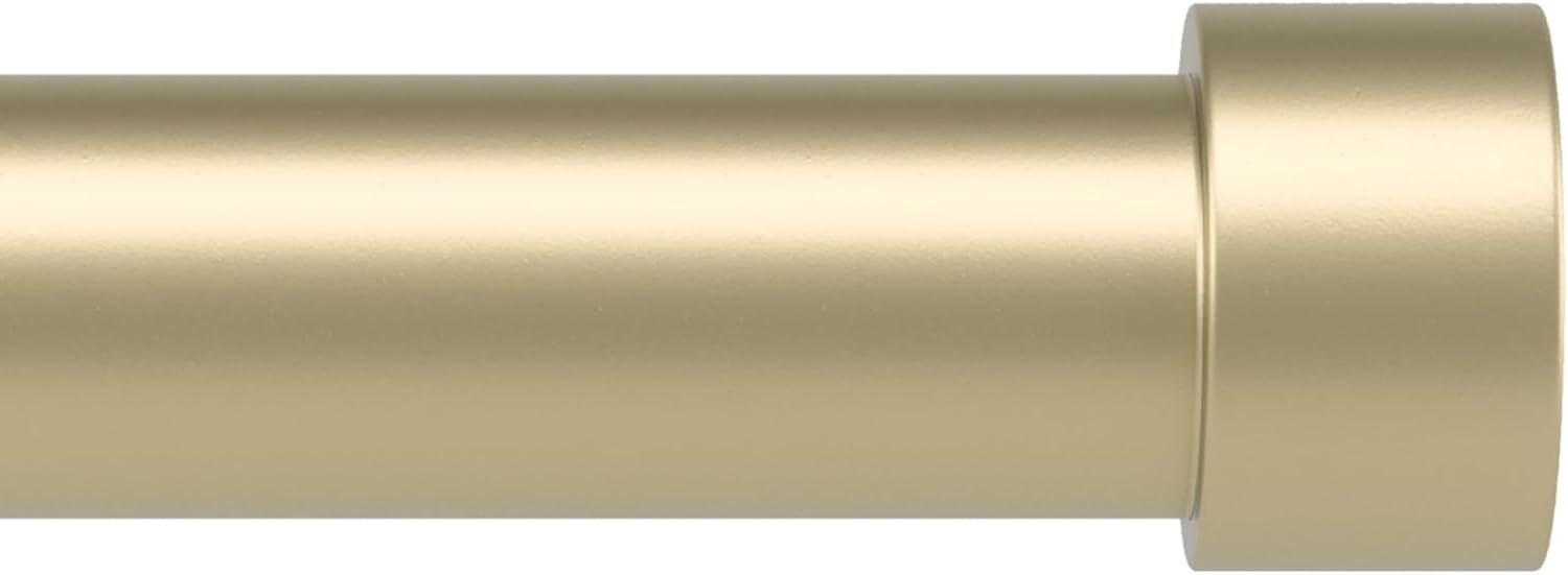 Umbra Cappa Curtain Rod, Includes 2 Matching Finials, Brackets & Hardware, 66 to 120-Inches, Gold