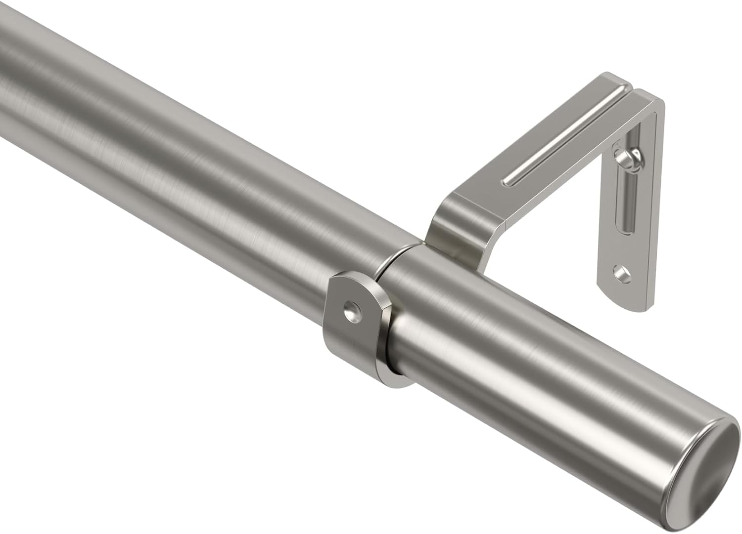 Umbra Zen Curtain Rod, Minimal Cylinder Finial, 32 to 64 Inches, Nickel