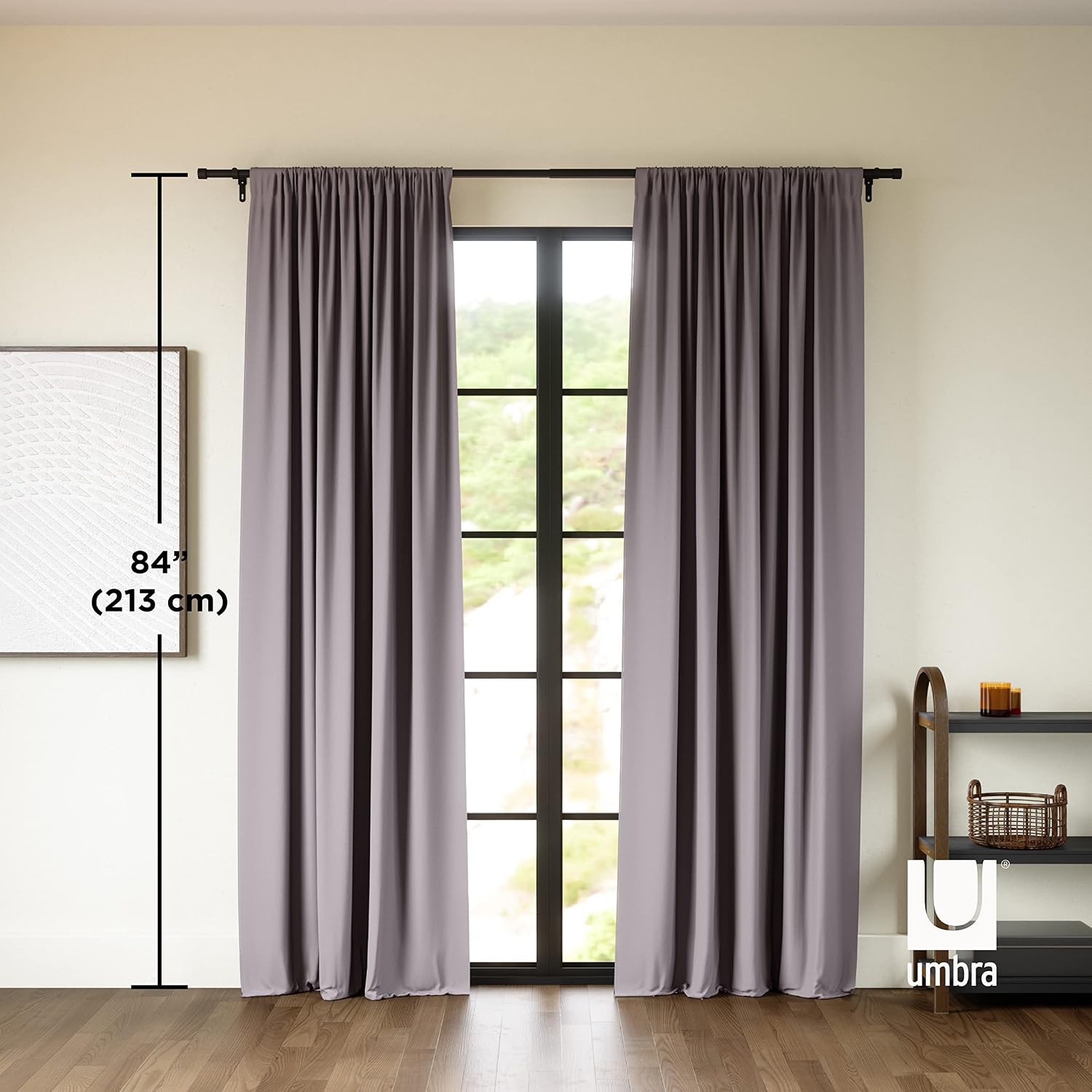 Umbra Twilight Blackout Panel 84", Set of 2, Charcoal
