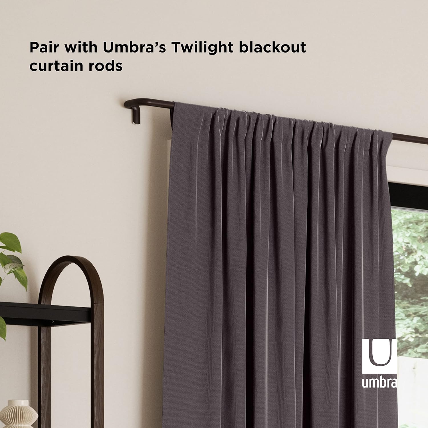 Umbra Twilight Blackout Panel 84", Set of 2, Charcoal