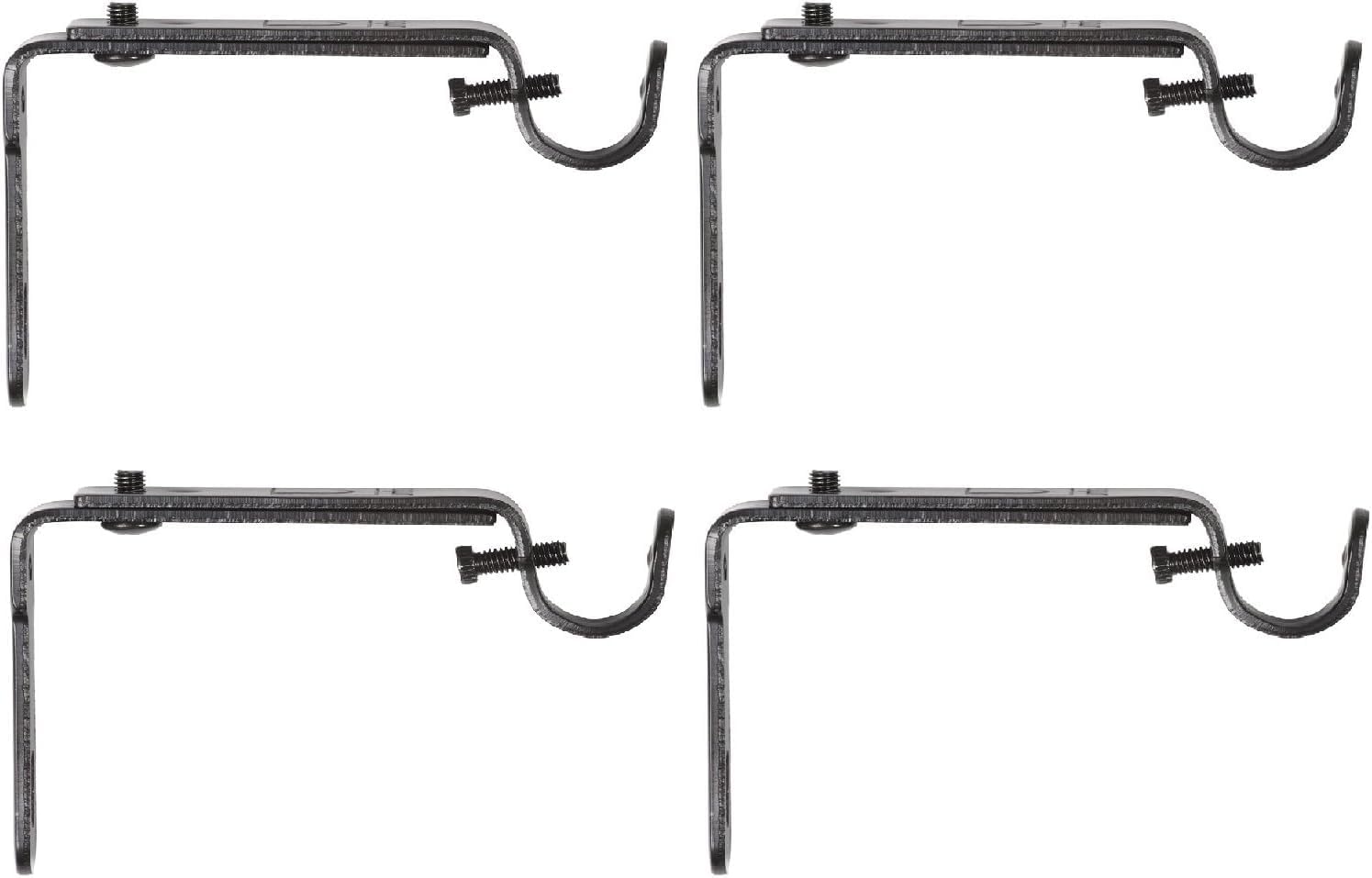 Umbra 244930-038 , Black Adjustable Bracket for Drapery Rod, Single Pack with 2 Piece (Pack of 2) 블랙.