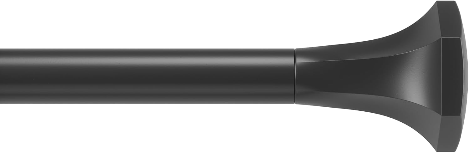 Umbra Sita Curtain Rod for Window, Adjustable 72" to 144", Black