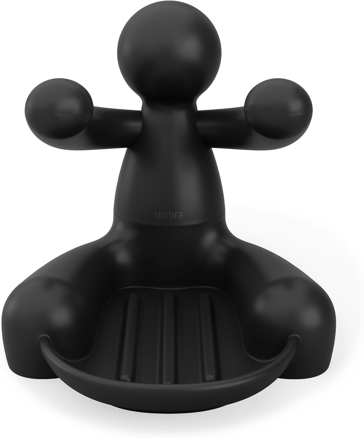 Umbra Buddy Plastic Sponge Holder and Scrubber Stand for Sink, Black