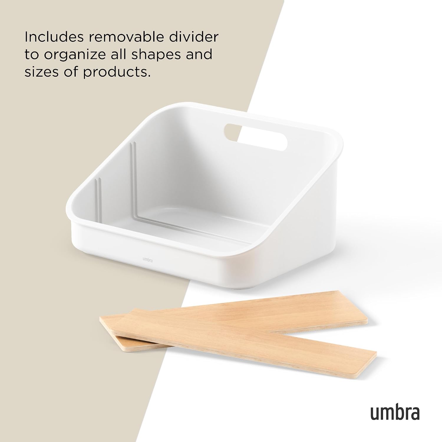 Umbra Bellwood Packet Organizer, Pantry Storage for Sachets, White/Natural