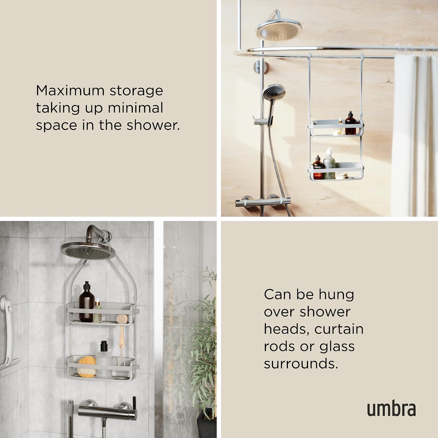FLEX SHOWER CADDY Grey