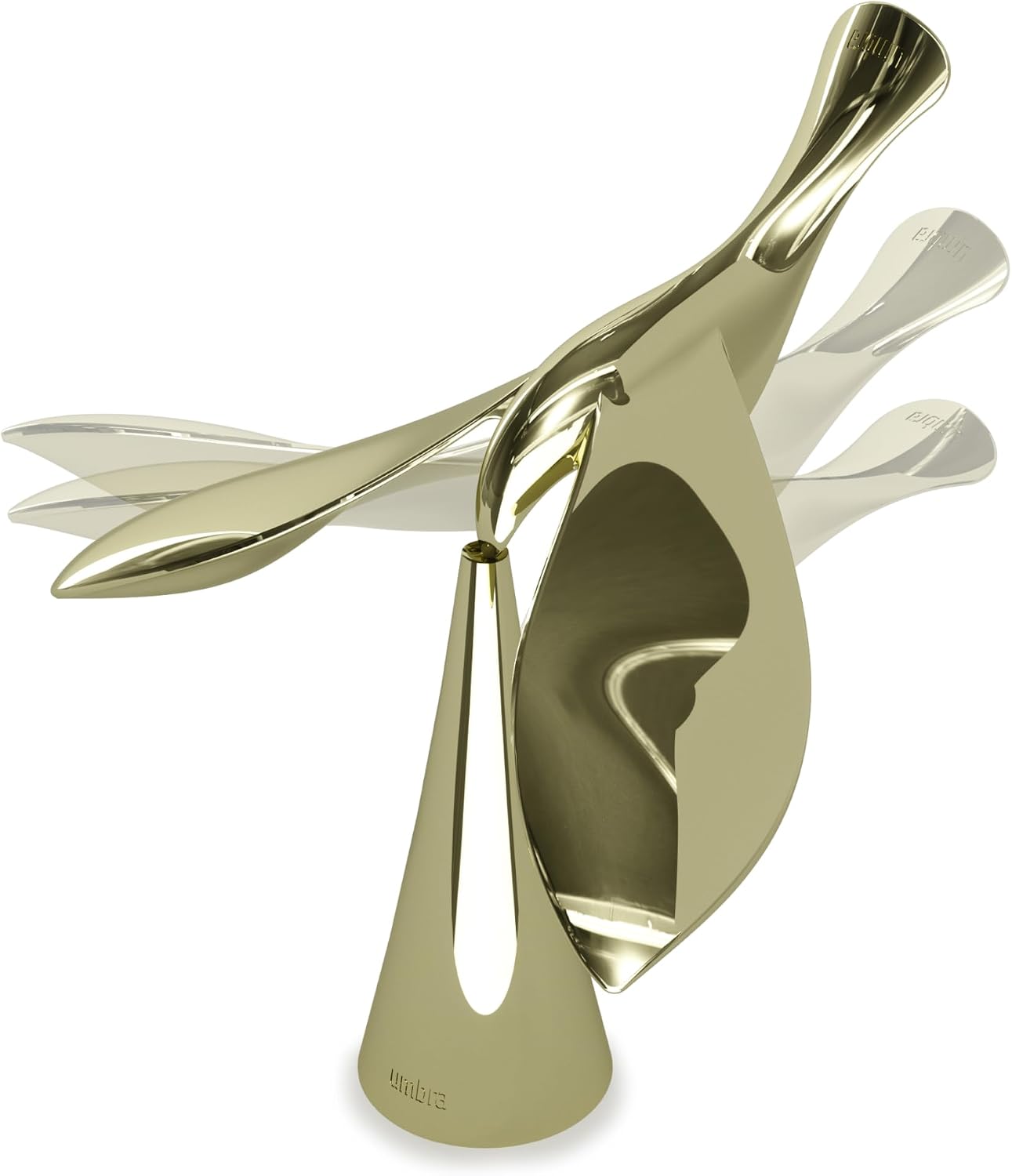 Umbra Tipsy Bottle Opener, Sculptural Bar Accessory, Brass
