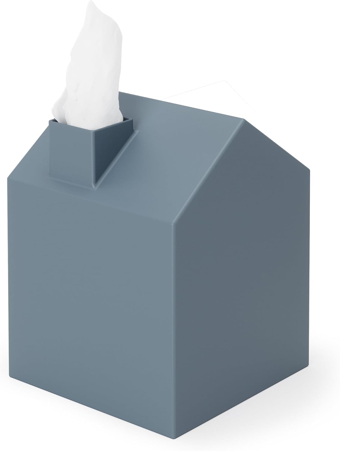 Umbra Casa Cosmetic Tissue Box - Modern and Decorative Tissue Dispenser for Bathroom, Office, Bedroom and More, Slate Blue