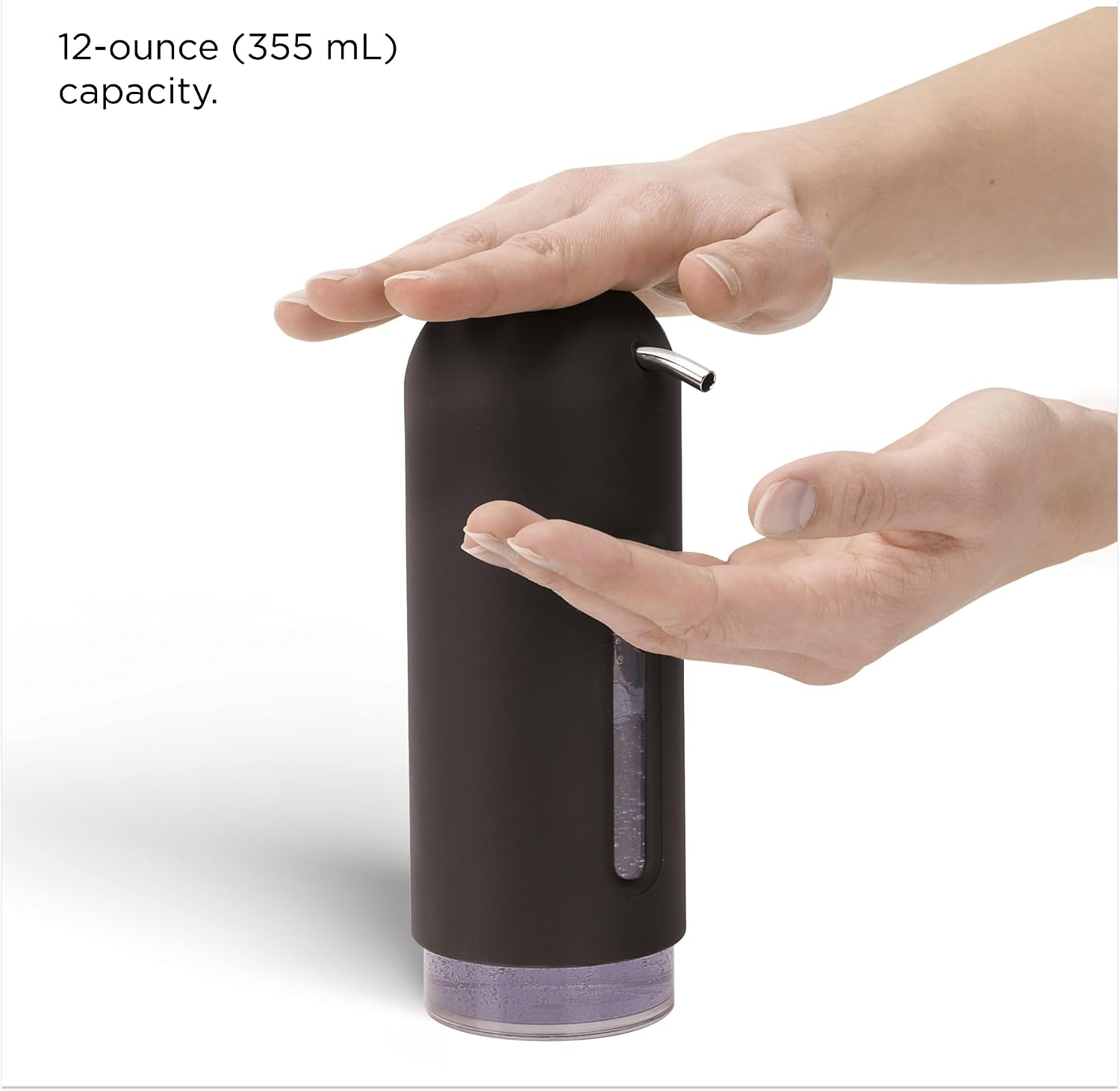 Umbra Penguin Soap Pump, Kitchen Liquid Hand Soap Dispenser, 12 OZ, Black