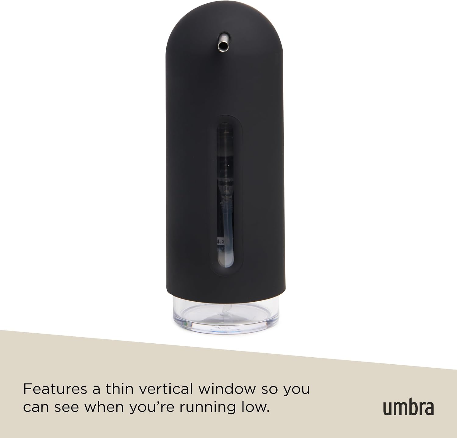 Umbra Penguin Soap Pump, Kitchen Liquid Hand Soap Dispenser, 12 OZ, Black