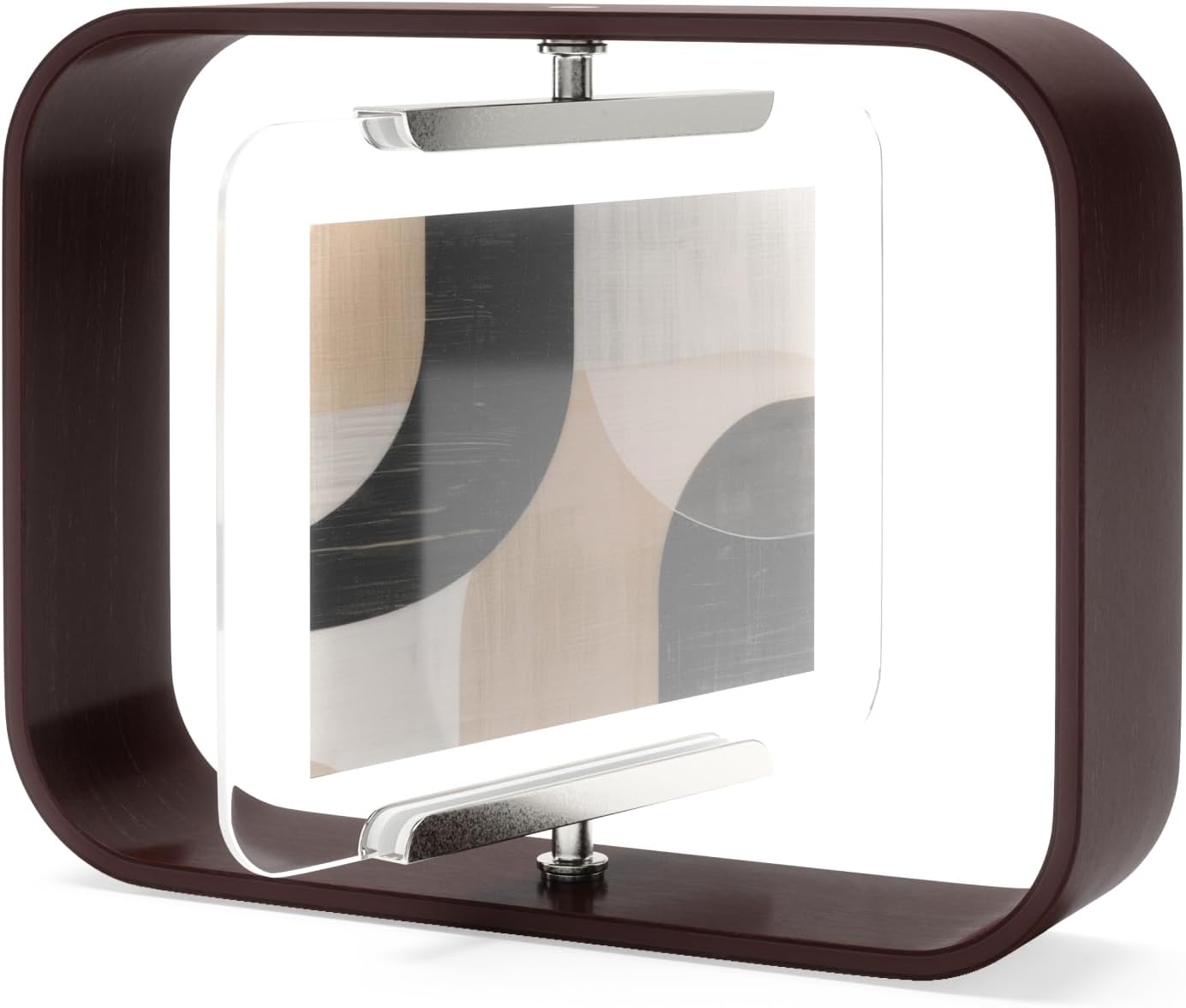 Umbra Bellwood Desk Picture Frame, Rotating Double Sided, 4x6, Walnut