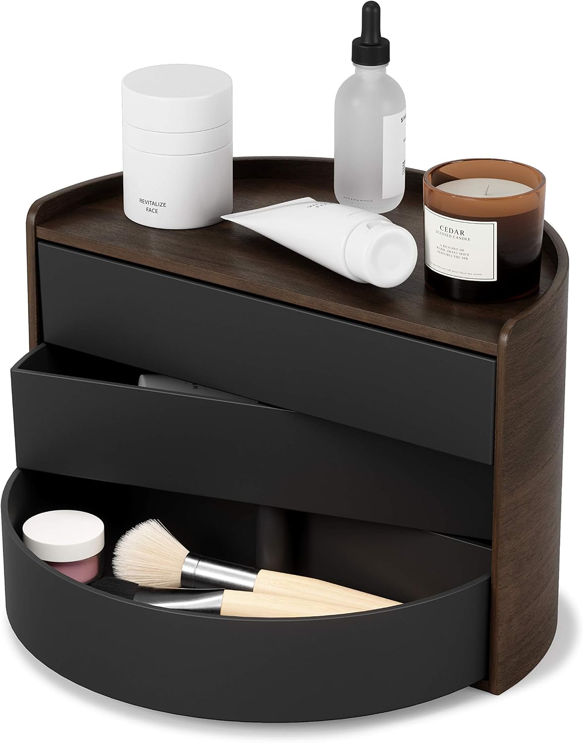 Umbra Moona Storage Box Black/Walnut