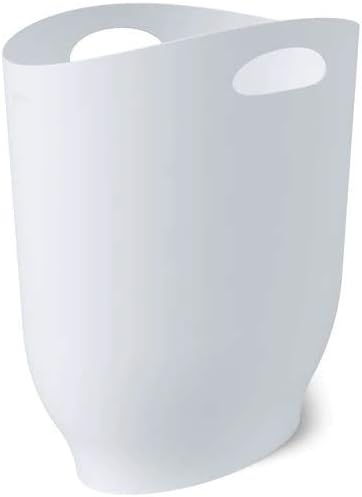 Umbra Harlo Bathroom Trash Can, 2.4 Gallon Wastebasket, White