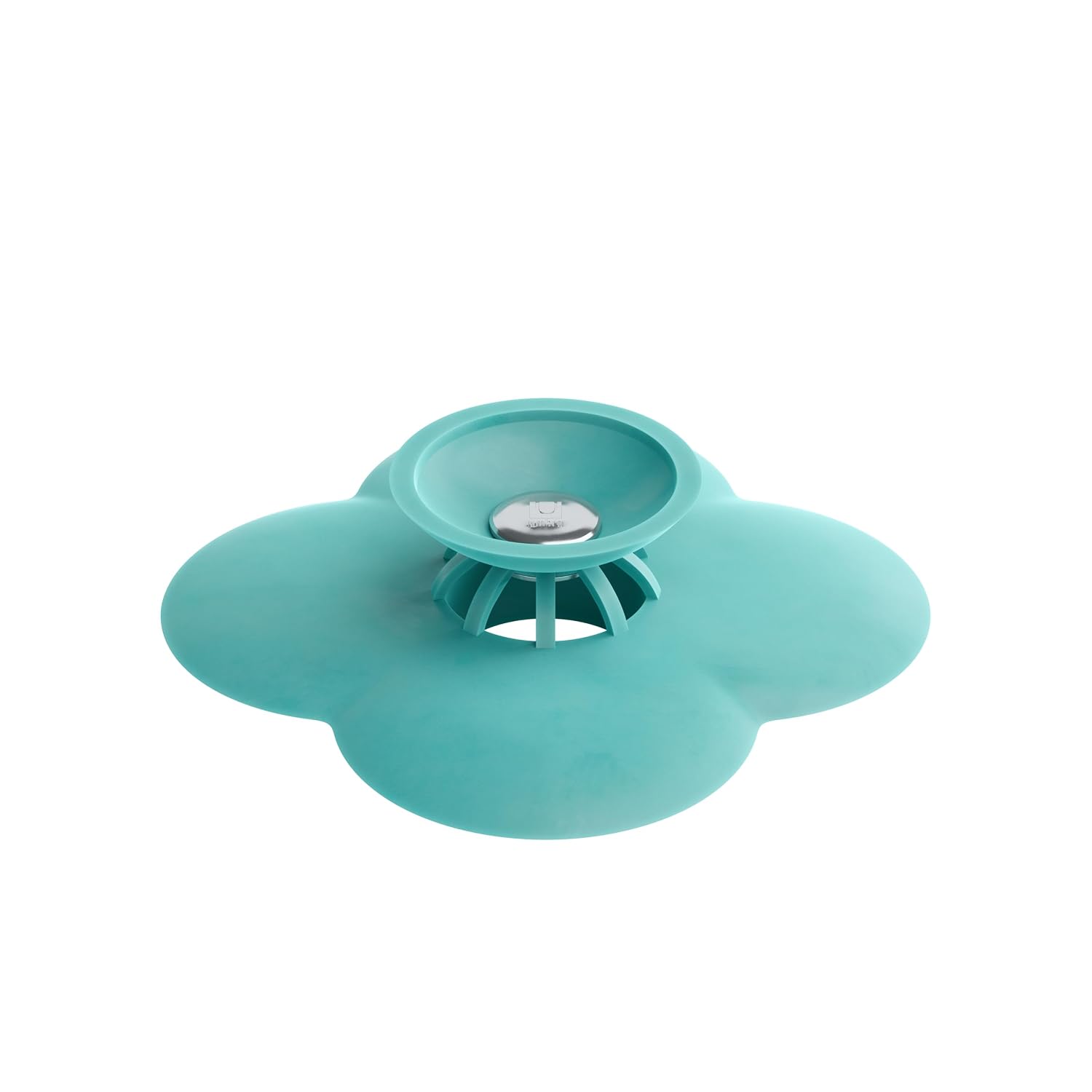 Umbra Bloom Drain Stop, Bathtub Drain Hair Catcher, 3-Inch, Surf Blue