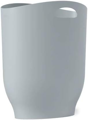 Umbra Harlo Sleek & Stylish Bathroom Trash Can, Small Garbage Bin Wastebasket for Narrow Spaces at Home or Office, 2-1/2 Gallon Capacity, Grey Gray