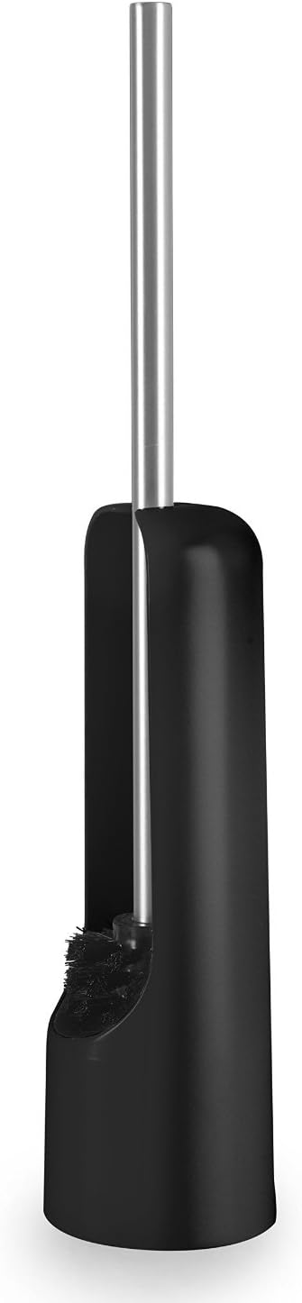 Umbra Touch Toilet Brush with Holder, Weighted Base, Black