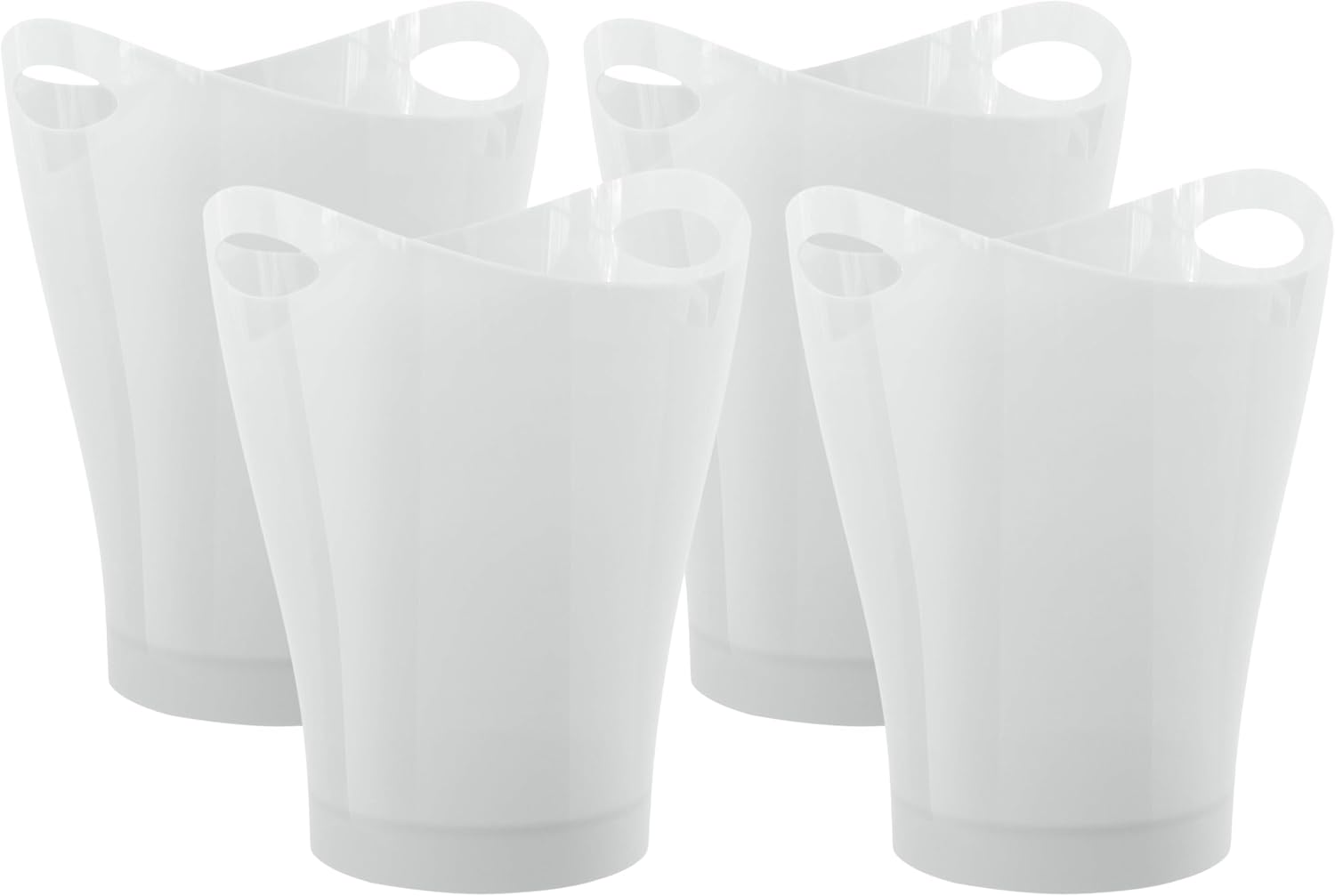 Umbra Garbino Trash Can (Pack of 4) Metallic-white