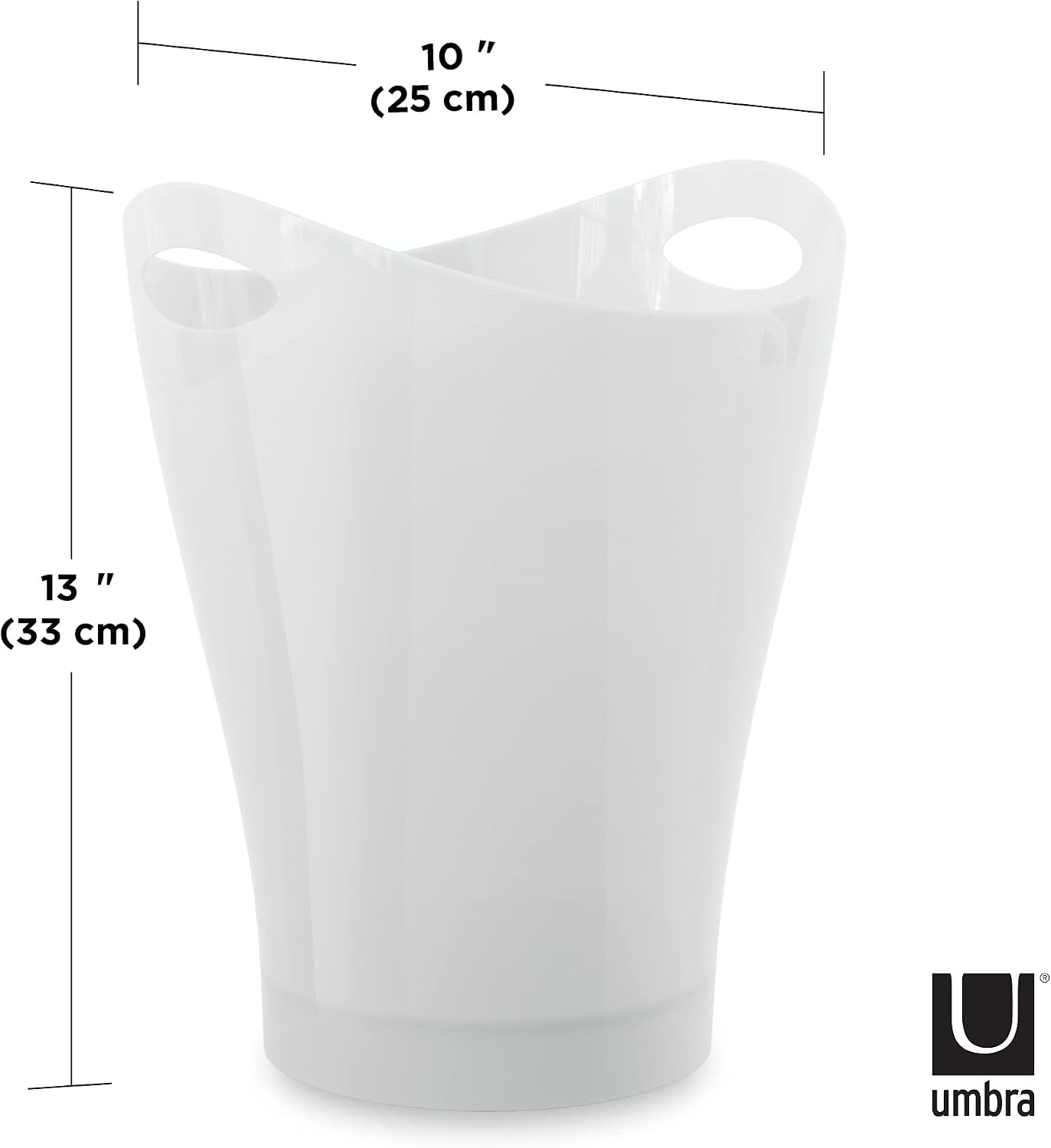 Umbra Garbino Trash Can (Pack of 4) Metallic-white