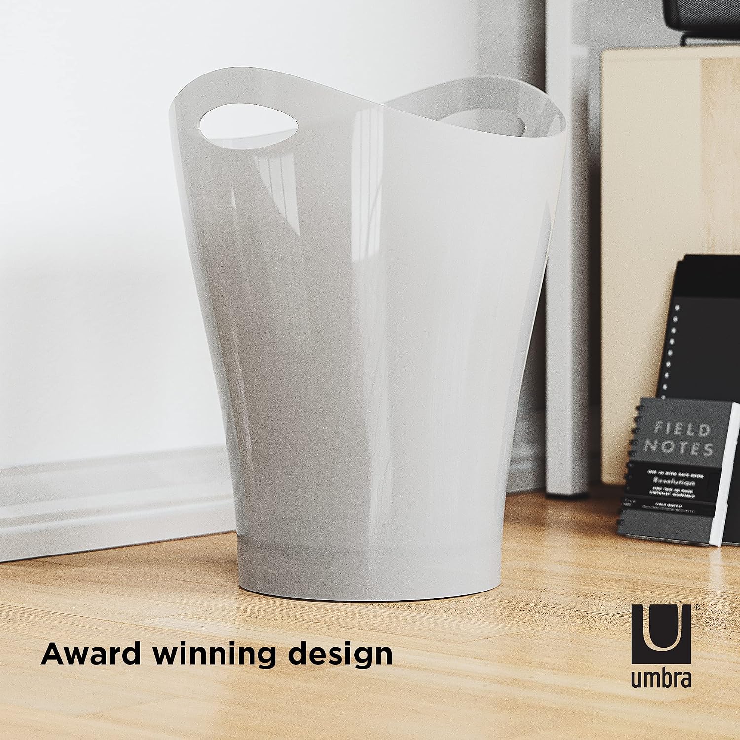 Umbra Garbino Trash Can (Pack of 4) Metallic-white