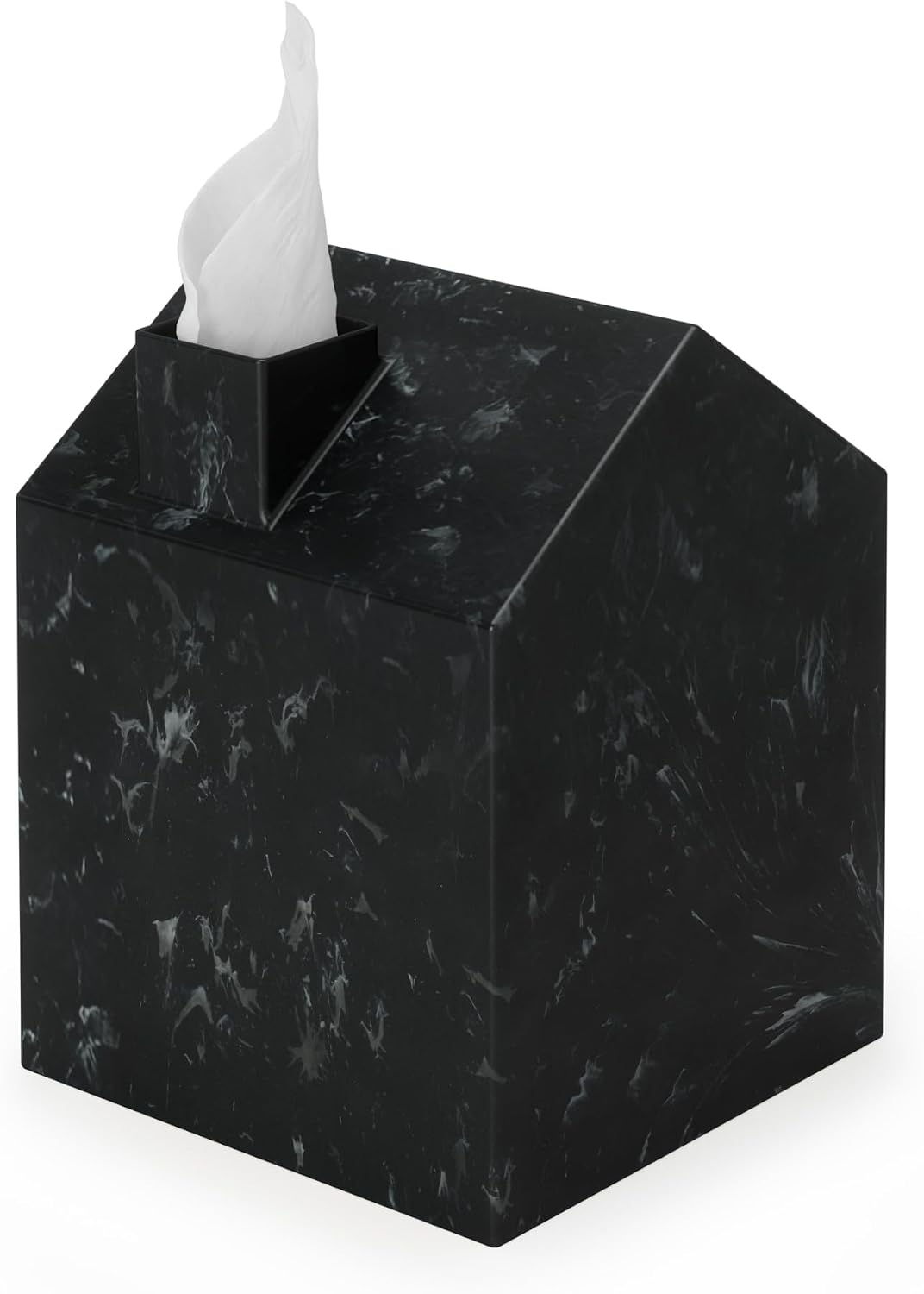 Umbra Casa Tissue Box Cover, Holder for Square Boutique Boxes, Ocean Black
