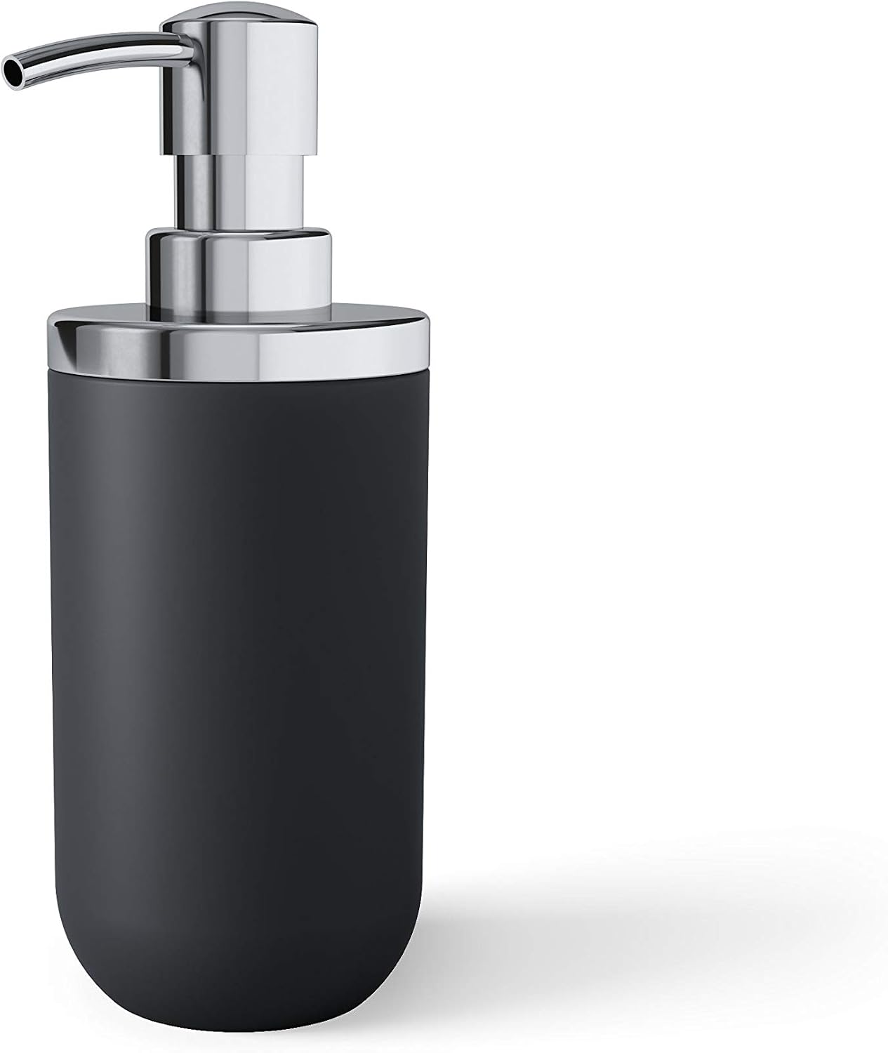 Umbra Junip Soap Pump, Glass Dispenser with Metal Accent, Chrome/Black
