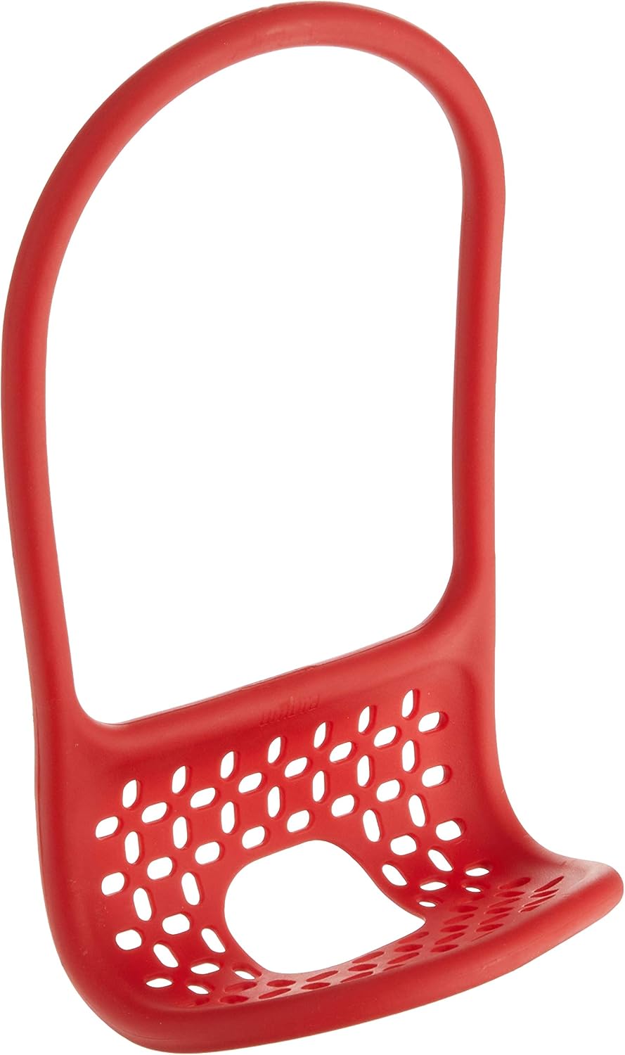 Umbra Sling Flexible Sponge Holder for Kitchen Sink, Customizable Non-Slip Caddy Organizer Also Holds Dish Scrub Brush or Dishcloth, Red