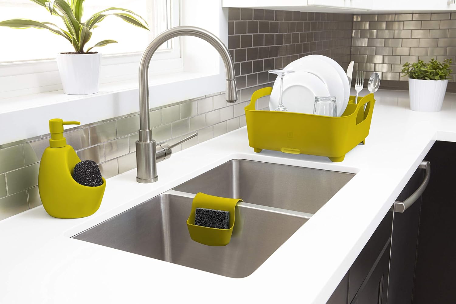Umbra Tub Dish Rack, Canary Yellow