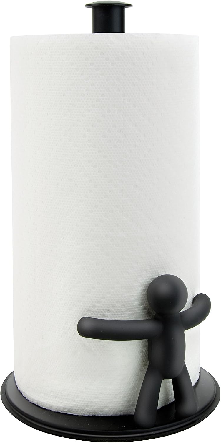 Umbra Buddy Paper Towel Holder Stand for Kitchen Countertop, Black