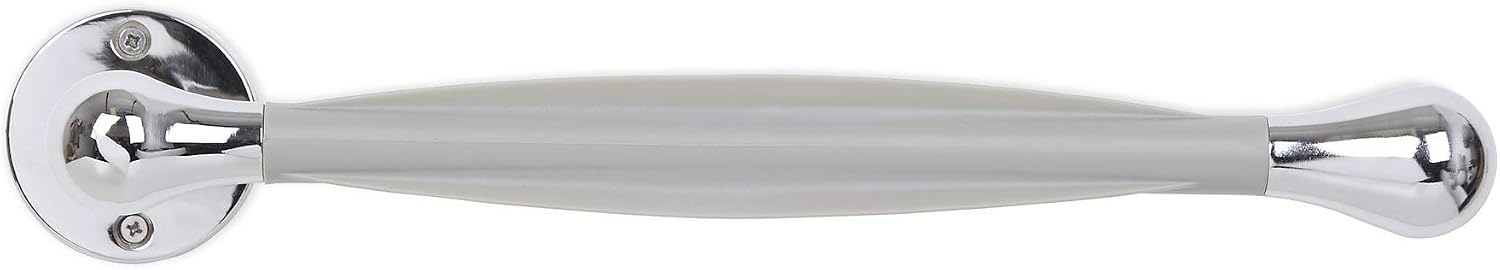 Umbra Tug Wall Mounted One-Handed Tear Modern Paper Towel Holder, Chrome/Grey