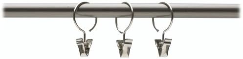 Umbra Clip 1-Inch Drapery Ring, Set of 10, Nickel